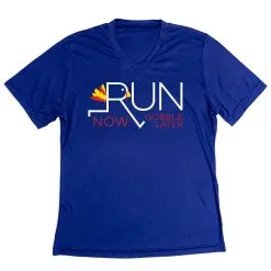 Women's Short Sleeve Tech Tee - Let's Run Now Gobble Later -goneforarun Sales 2023 tr 43585 ROYAL MAIN