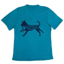 Women's Short Sleeve Tech Tee - I'd Rather Be Running With My Dog -goneforarun Sales 2023 tr 43587 LIGHTBLUE MAIN