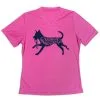 Women's Short Sleeve Tech Tee - I'd Rather Be Running With My Dog -goneforarun Sales 2023 tr 43587 PINK MAIN