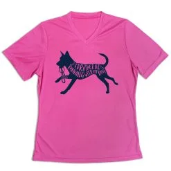 Women's Short Sleeve Tech Tee - I'd Rather Be Running With My Dog