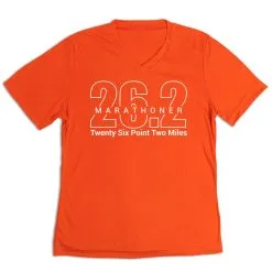Women's Short Sleeve Tech Tee - Marathoner 26.2 Miles -goneforarun Sales 2023 tr 43588 ORANGE MAIN