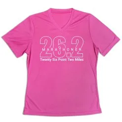 Women's Short Sleeve Tech Tee - Marathoner 26.2 Miles -goneforarun Sales 2023 tr 43588 PINK MAIN
