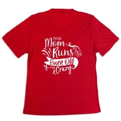 Women's Short Sleeve Tech Tee - This Mom Runs To Burn Off The Crazy -goneforarun Sales 2023 tr 43604 RED MAIN