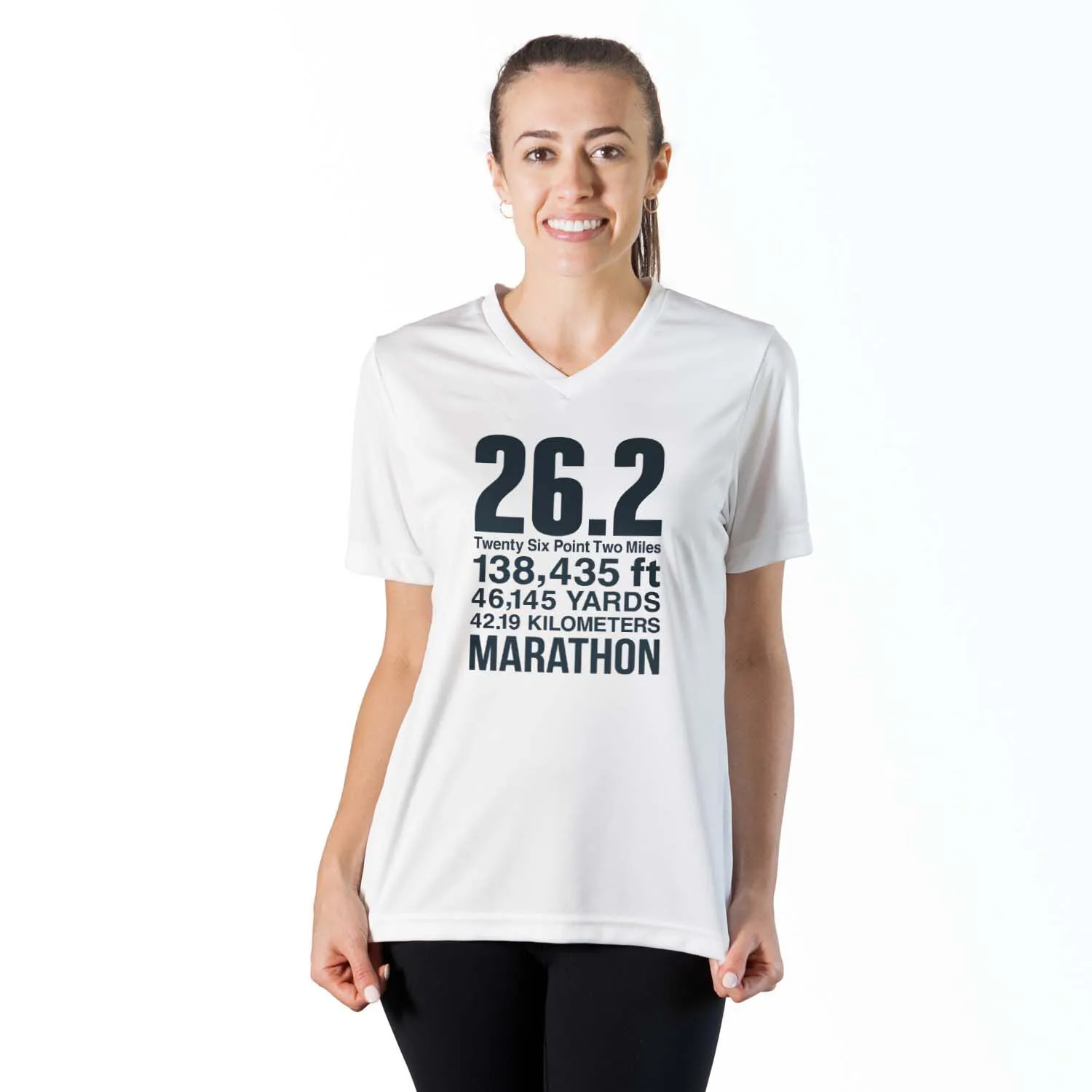 Women's Short Sleeve Tech Tee - 26.2 Math Miles 4 Women's Short Sleeve Tech Tee - 26.2 Math Miles - Image 2