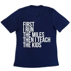 Women's Short Sleeve Tech Tee - Then I Teach The Kids -goneforarun Sales 2023 tr 43621 NAVY MAIN