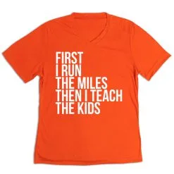 Women's Short Sleeve Tech Tee - Then I Teach The Kids -goneforarun Sales 2023 tr 43621 ORANGE MAIN