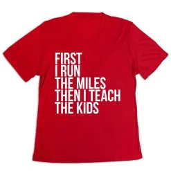 Women's Short Sleeve Tech Tee - Then I Teach The Kids -goneforarun Sales 2023 tr 43621 RED MAIN