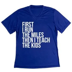 Women's Short Sleeve Tech Tee - Then I Teach The Kids -goneforarun Sales 2023 tr 43621 ROYAL MAIN