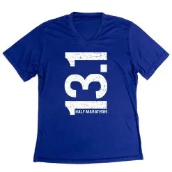 Women's Short Sleeve Tech Tee - 13.1 Half Marathon Vertical -goneforarun Sales 2023 tr 43623 ROYAL MAIN