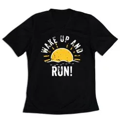 Women's Short Sleeve Tech Tee - Wake Up And Run -goneforarun Sales 2023 tr 43626 BLACK MAIN
