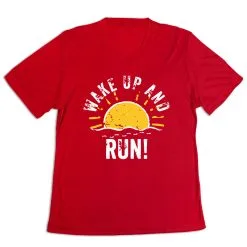 Women's Short Sleeve Tech Tee - Wake Up And Run -goneforarun Sales 2023 tr 43626 RED MAIN