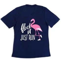 Women's Short Sleeve Tech Tee - Flock It Just Run -goneforarun Sales 2023 tr 43627 NAVY MAIN
