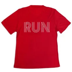 Women's Short Sleeve Tech Tee - Run Lines -goneforarun Sales 2023 tr 43628 RED MAIN