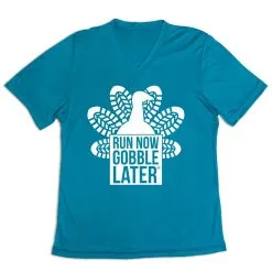 Women's Short Sleeve Tech Tee - Thanksgiving Run -goneforarun Sales 2023 tr 43638 LIGHTBLUE MAIN