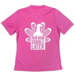 Women's Short Sleeve Tech Tee - Thanksgiving Run -goneforarun Sales 2023 tr 43638 PINK MAIN