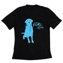 Women's Short Sleeve Tech Tee - Never Run Alone -goneforarun Sales 2023 tr 43640 BLACK MAIN