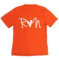 Women's Short Sleeve Tech Tee - Run Heart 17 Women's Short Sleeve Tech Tee - Run Heart -goneforarun Sales 2023 tr 43642 ORANGE MAIN