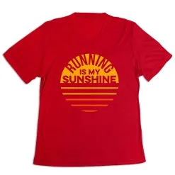 Women's Short Sleeve Tech Tee - Running Is My Sunshine -goneforarun Sales 2023 tr 43644 RED MAIN