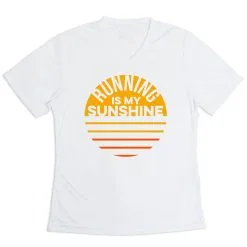 Women's Short Sleeve Tech Tee - Running Is My Sunshine