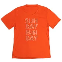 Women's Short Sleeve Tech Tee - Sunday Runday (Stacked) -goneforarun Sales 2023 tr 43646 ORANGE MAIN