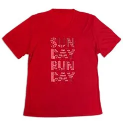 Women's Short Sleeve Tech Tee - Sunday Runday (Stacked) -goneforarun Sales 2023 tr 43646 RED MAIN