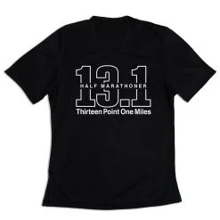 Women's Short Sleeve Tech Tee - Half Marathoner 13.1 Miles -goneforarun Sales 2023 tr 43648 BLACK MAIN