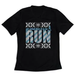 Women's Short Sleeve Tech Tee - Oh What Fun It Is To Run -goneforarun Sales 2023 tr 43650 BLACK MAIN