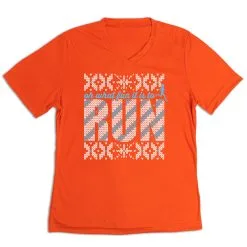 Women's Short Sleeve Tech Tee - Oh What Fun It Is To Run -goneforarun Sales 2023 tr 43650 ORANGE MAIN
