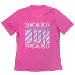 Women's Short Sleeve Tech Tee - Oh What Fun It Is To Run -goneforarun Sales 2023 tr 43650 PINK MAIN