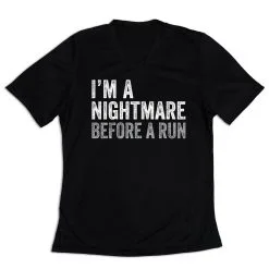 Women's Short Sleeve Tech Tee - I'm A Nightmare Before A Run® Bold -goneforarun Sales 2023 tr 43655 BLACK MAIN