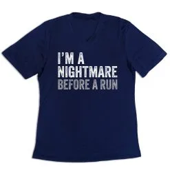 Women's Short Sleeve Tech Tee - I'm A Nightmare Before A Run® Bold -goneforarun Sales 2023 tr 43655 NAVY MAIN