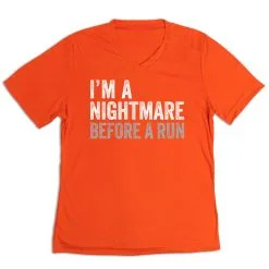 Women's Short Sleeve Tech Tee - I'm A Nightmare Before A Run® Bold -goneforarun Sales 2023 tr 43655 ORANGE MAIN