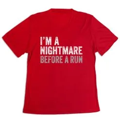 Women's Short Sleeve Tech Tee - I'm A Nightmare Before A Run® Bold -goneforarun Sales 2023 tr 43655 RED MAIN
