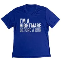 Women's Short Sleeve Tech Tee - I'm A Nightmare Before A Run® Bold