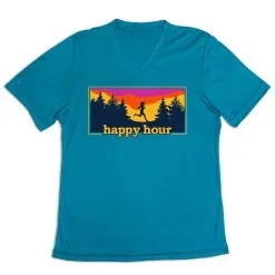 Women's Short Sleeve Tech Tee - Happy Hour 13 Women's Short Sleeve Tech Tee - Happy Hour -goneforarun Sales 2023 tr 43656 LIGHTBLUE MAIN