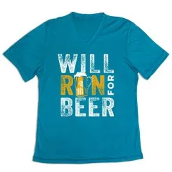 Women's Short Sleeve Tech Tee - Will Run For Beer 15 Women's Short Sleeve Tech Tee - Will Run For Beer -goneforarun Sales 2023 tr 43659 LIGHTBLUE MAIN