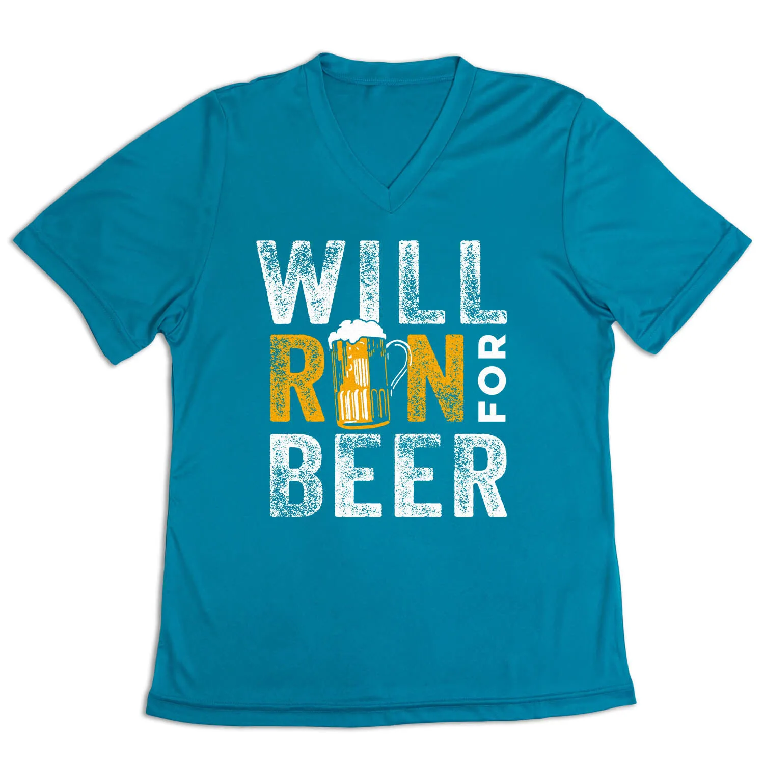 Women's Short Sleeve Tech Tee - Will Run For Beer 7 Women's Short Sleeve Tech Tee - Will Run For Beer - Image 5