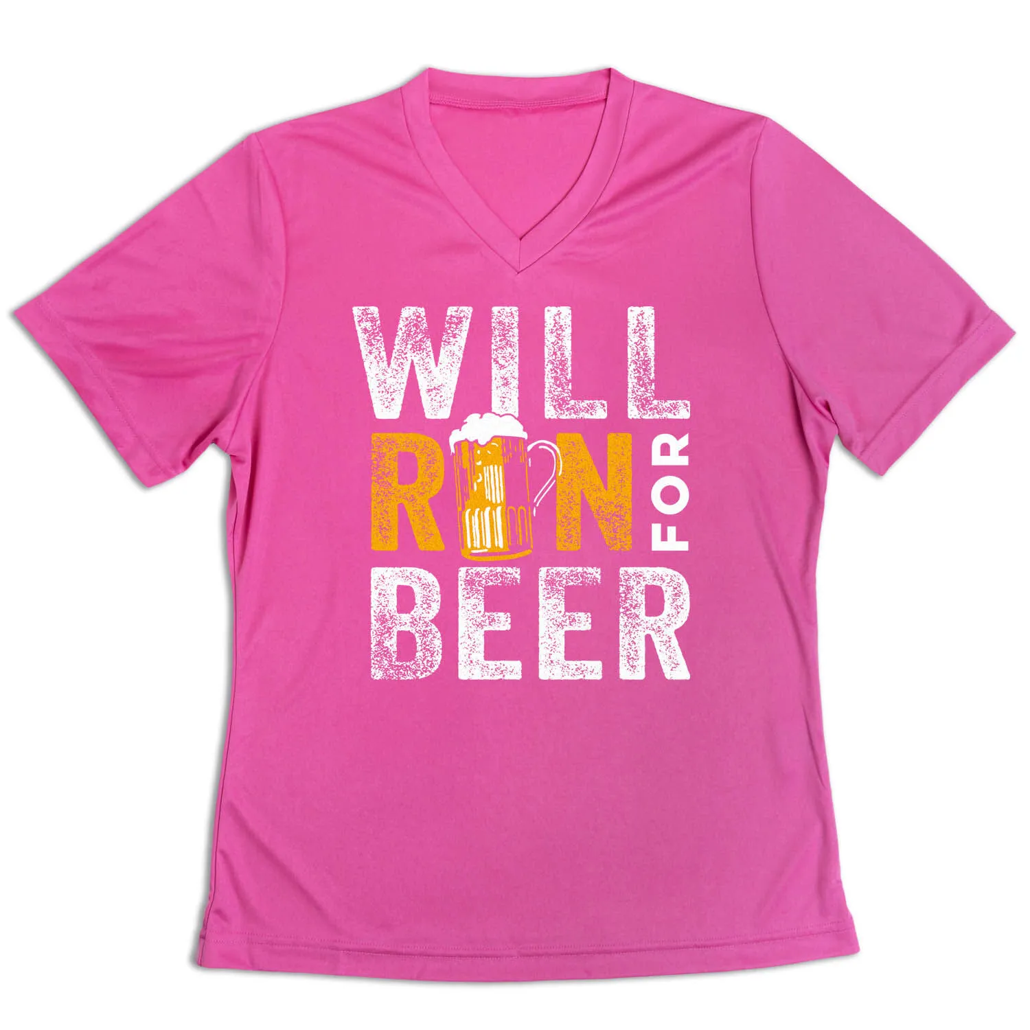 Women's Short Sleeve Tech Tee - Will Run For Beer 9 Women's Short Sleeve Tech Tee - Will Run For Beer - Image 7