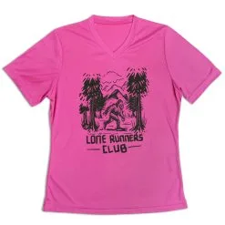 Women's Short Sleeve Tech Tee - Lone Runners Club -goneforarun Sales 2023 tr 43660 PINK MAIN