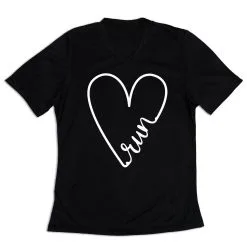 Women's Short Sleeve Tech Tee - Run With Love -goneforarun Sales 2023 tr 43661 BLACK MAIN