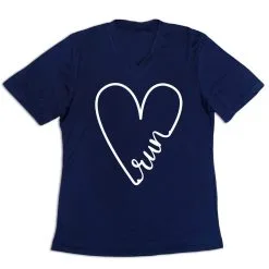 Women's Short Sleeve Tech Tee - Run With Love -goneforarun Sales 2023 tr 43661 NAVY MAIN