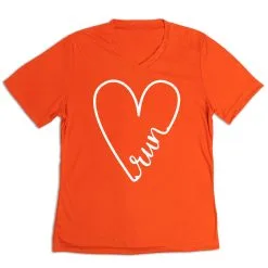 Women's Short Sleeve Tech Tee - Run With Love -goneforarun Sales 2023 tr 43661 ORANGE MAIN
