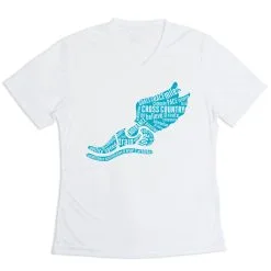 Women's Short Sleeve Tech Tee - Winged Foot Inspirational Words -goneforarun Sales 2023 tr 43664 WHITE MAIN