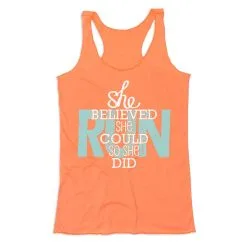 Women's Everyday Tank Top - She Believed She Could So She Did -goneforarun Sales 2023 tr 43677 PEACH MAIN