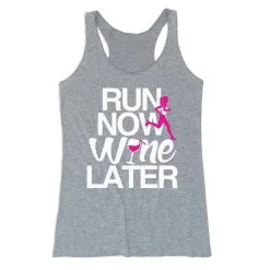 Women's Everyday Tank Top - Run Now Wine Later (Bold) -goneforarun Sales 2023 tr 43687 GRAY MAIN
