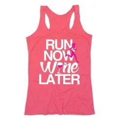 Women's Everyday Tank Top - Run Now Wine Later (Bold) -goneforarun Sales 2023 tr 43687 PINK MAIN