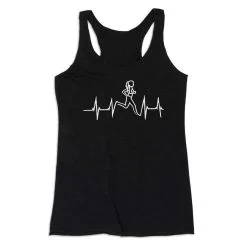 Women's Everyday Tank Top - Heart Beat Female Runner -goneforarun Sales 2023 tr 43690 BLACK MAIN