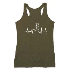 Women's Everyday Tank Top - Heart Beat Female Runner -goneforarun Sales 2023 tr 43690 OLIVE MAIN