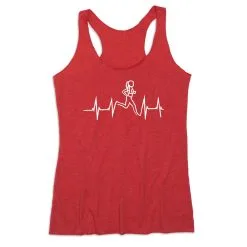 Women's Everyday Tank Top - Heart Beat Female Runner