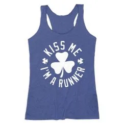 Women's Everyday Tank Top - Kiss Me I Am A Runner Shamrock -goneforarun Sales 2023 tr 43741 ROYAL MAIN